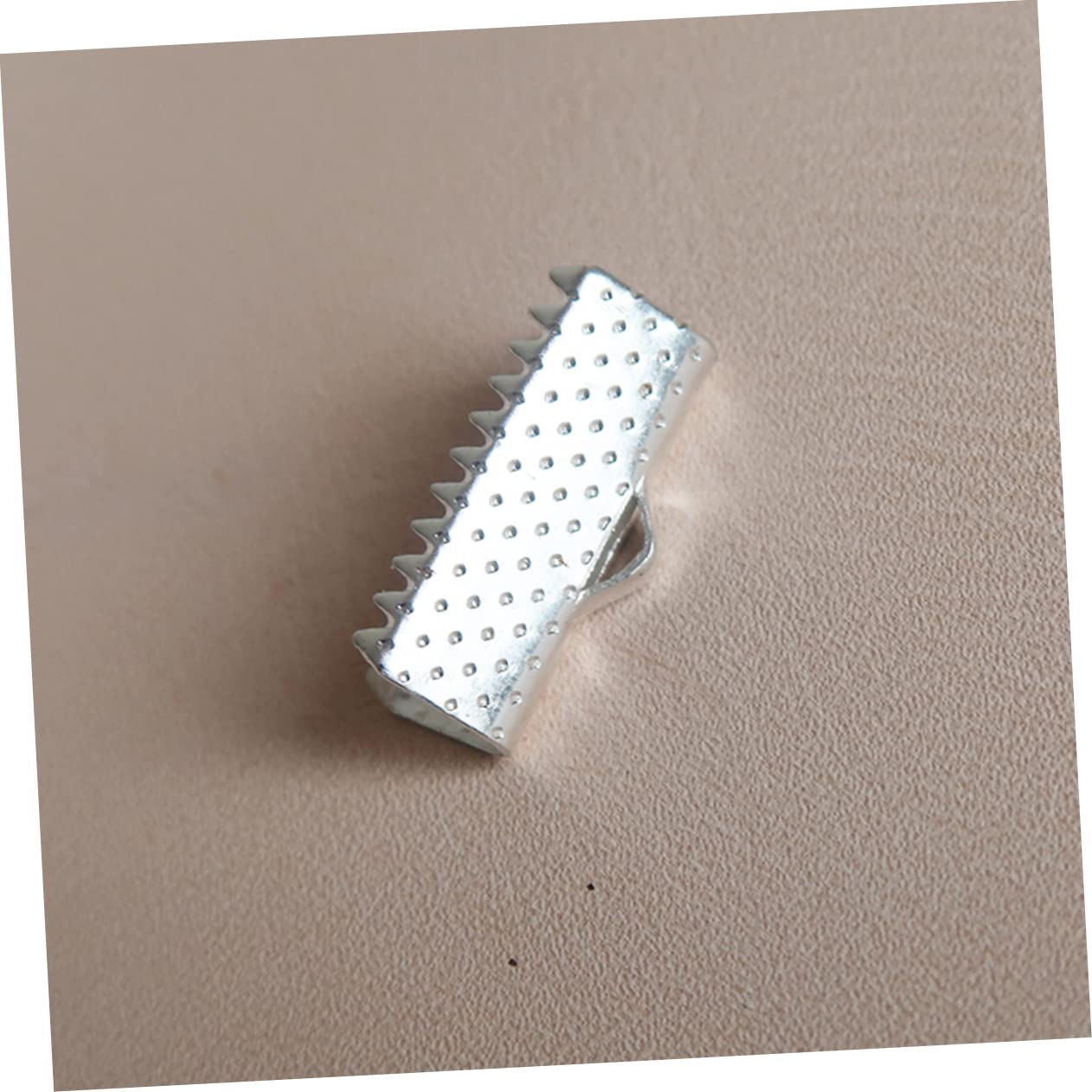 Beatifufu Crimp Beads for Jewelry Making Metal Clip Cord End Fastener Silver Plated Clasp Bracelet Extender DIY Access