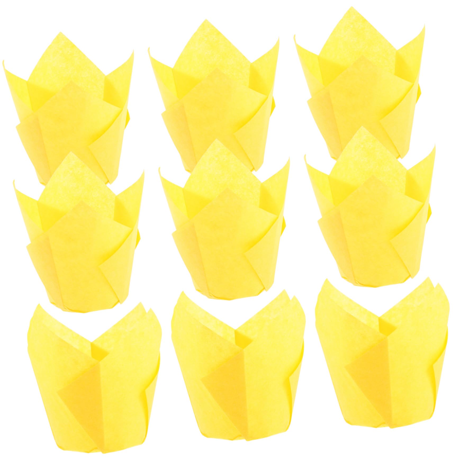 Ciieeo 300piezas Capacillos De Papel Para Forma De Loto Resistentes Al Calor y Aceites Para Muffins y Postres Color Naranja