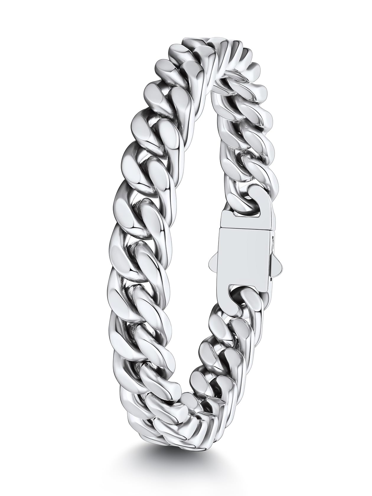 ChainsHouse Armband Herren Edelstahl Panzerarmband für Herren & Damen Silber/Schwarz/Gold 5/7/9/12MM 19/21/23CM