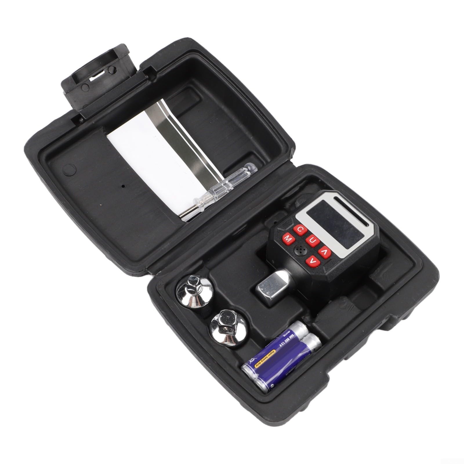 Adaptador de par digital de alta precisión de 1/2 pulgada con LED y zumbador audible para mecánicos de reparación automotriz Ft Lb nm (10-200)