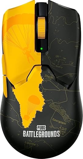 Razer Viper V2 Pro – PUBG- 58g Ultra-Lightweight, Ultra-Fast Wireless Esports Mouse I Optical Switch Gen.3 with Hyperspeed mouse-RZ01-04390600-R3M1