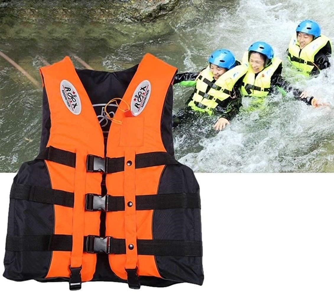 Olpad Polyester Safety Adult's Life Jacket, Life Saving Jacket for Swimming Guard, Drifting Boating, PFD Type III, Weight Capacity Upto 120Kg 2