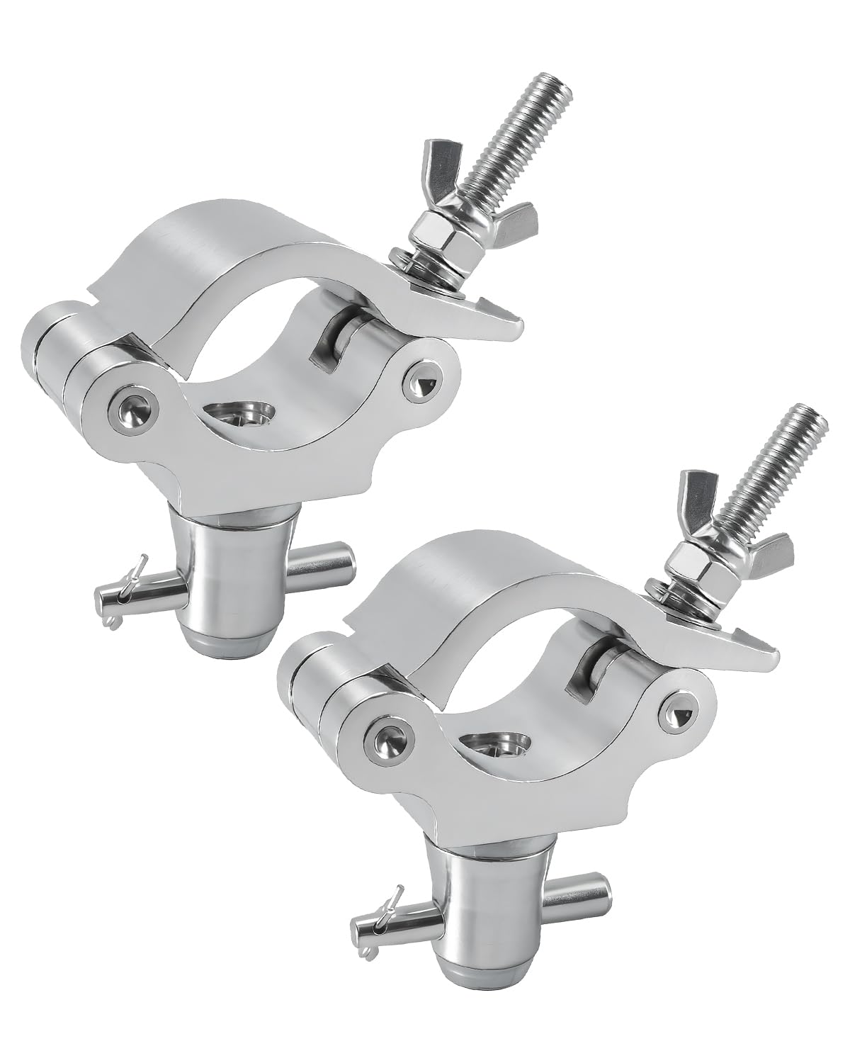 Photo 1 of 2 Pcs Heavy Duty 2 Inch Truss Clamps Wrap-around Lighting Coupler, 660 lbs Capacity for 40-52mm OD Pipe Stage Light