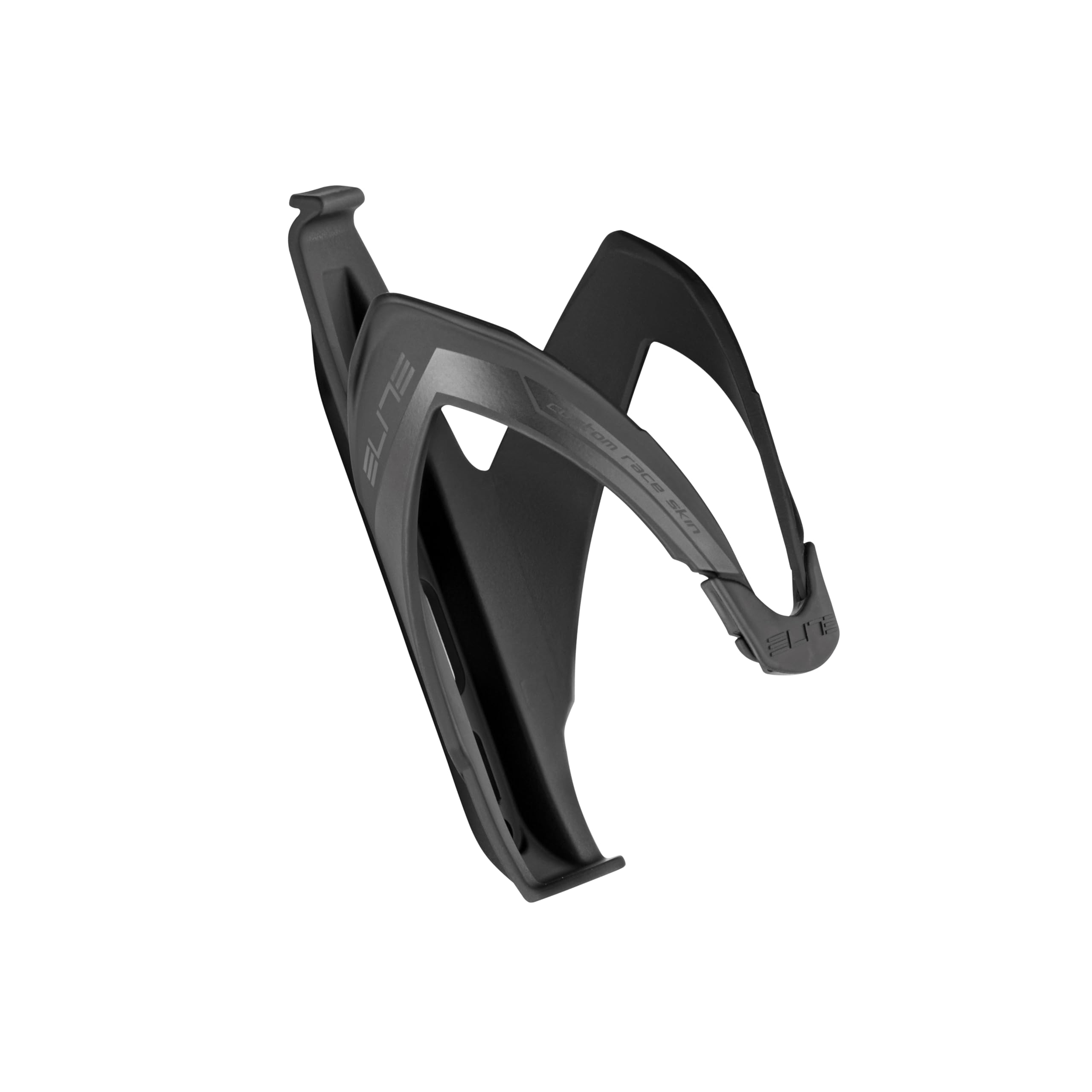 Elite Custom Race Bottle Cage – Self-Adjusting Bike Bottle Holder with Elastomer Insert – Lightweight Fibre-Reinforced – For Road Bike, MTB & Gravel Cycling