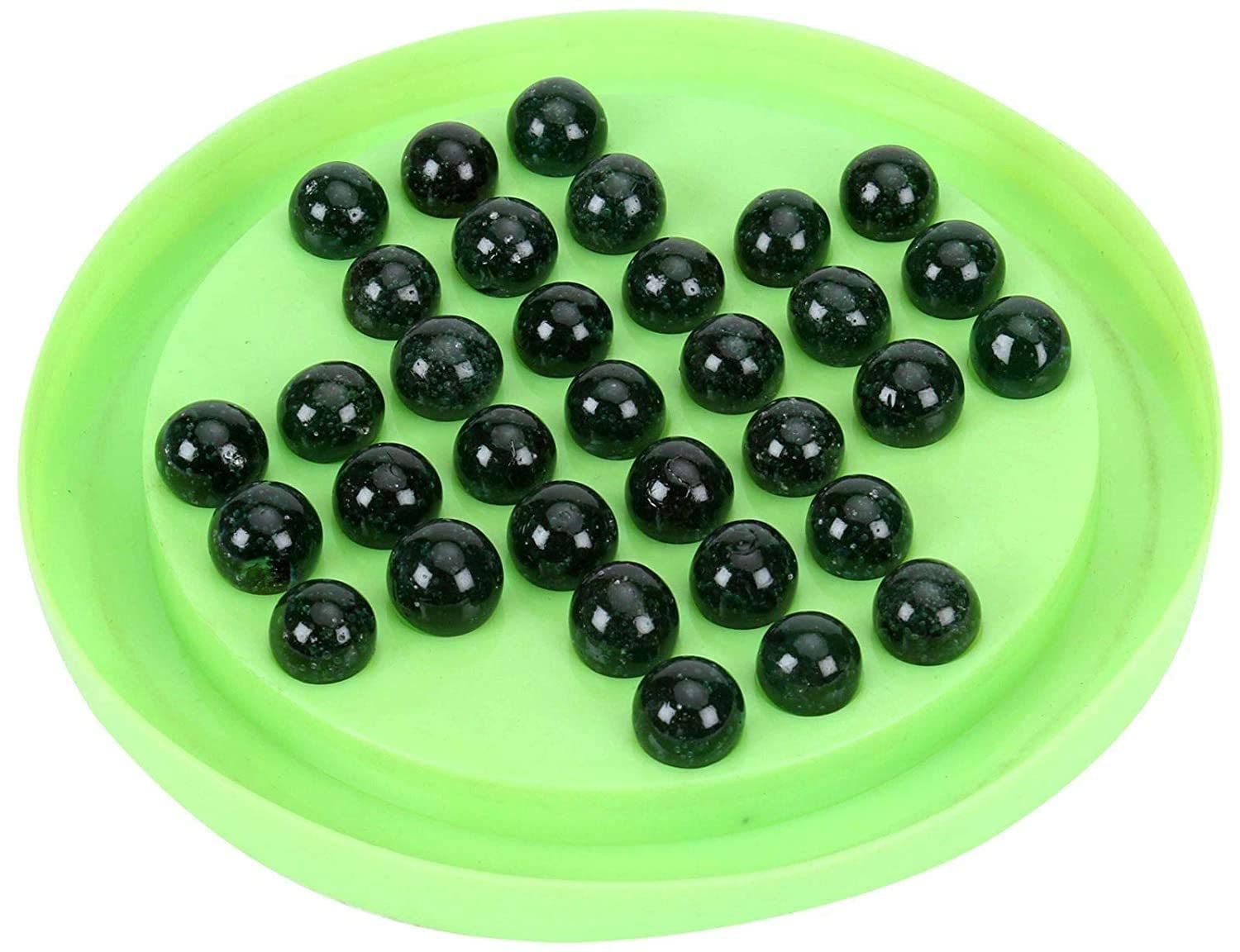 KANDLE Brainvita Board Game with Glass Marble Brainvita a Unique Gifts for Kids & Adults Board Game(Multicolour)