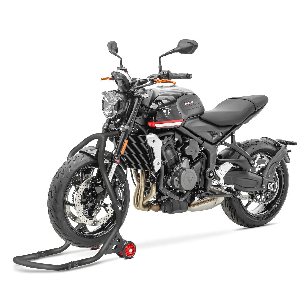 Caballete de tija Moto ConStands Falcone II Compatible para Rueda Delantera