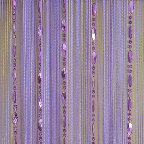 Unique Bargains Beaded String Door Window Curtain Tassel Fly Screens Room Divider