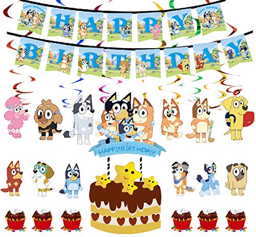 Decorazioni per feste di compleanno Happy Birthday Banner Bunny Cake Toppers Turbinii sospesi Decorazioni Forniture Set Party Supplies