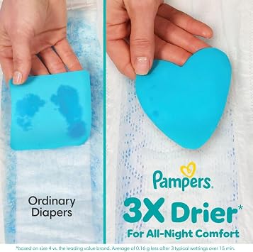 Pampers ZZZ Overnight Diapers, Size 6 (35+ lbs), 42 Count, Nighttime Protection Disposable Baby Diaper, Night Time Leak and Skin Protection