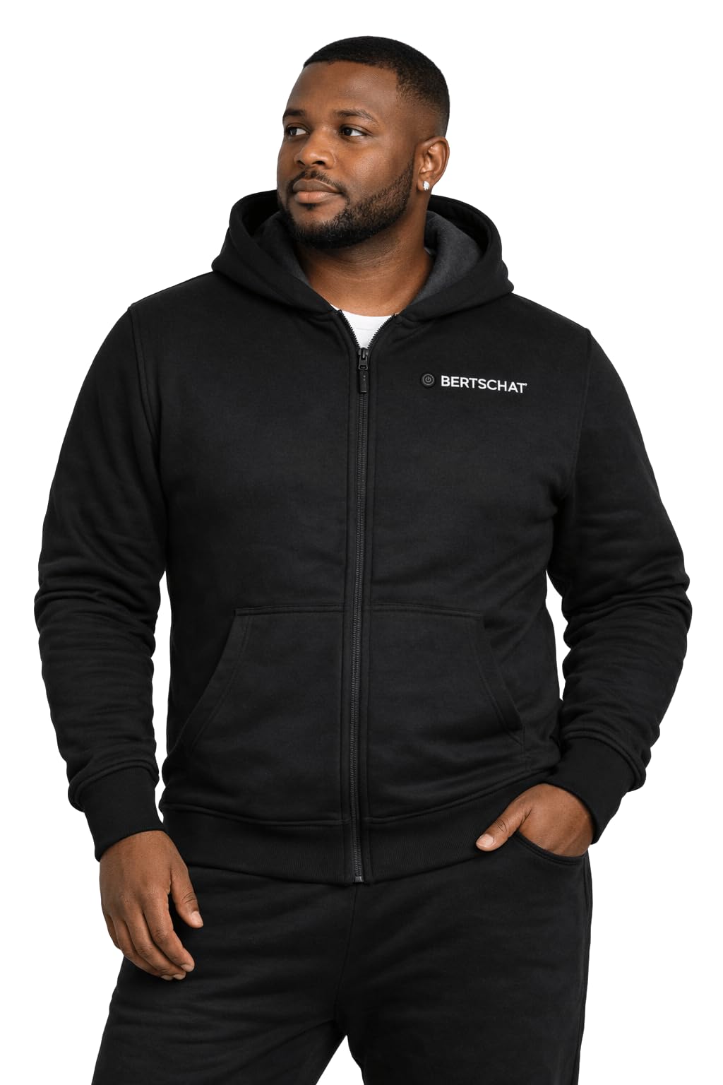 BERTSCHAT Heated Vest - Heated Hoodie - Heated Jacket | Men | 5 Heating Zones | Black | S