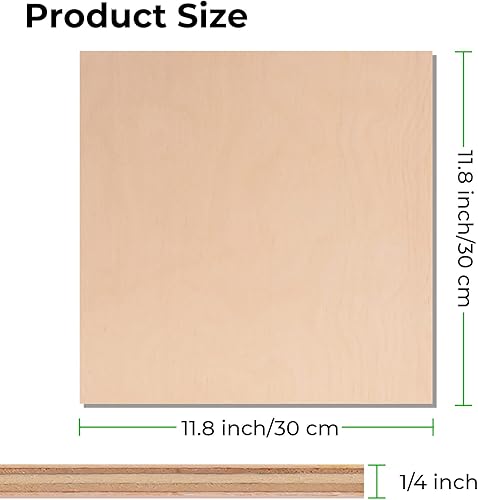 Miniatura 2 de xTool Selected 4 piezas de madera contrachapada de abedul de 14 x 12 x 12 pulgadas, madera contrachapada de abedul de grado AB para manualidades,