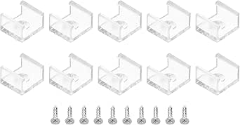 PATIKIL Neon Rope Light Mounting Brackets, 70 Pcs Neon LED Lights Stainless Steel Install Fixing Clips Accessories For 7.6mm Silicone Neon Sign Flex Strip Lighting - View #8