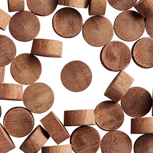 WidgetCo 1/2" Mahogany Wood Plugs, End Grain, Woodworking Plugs, Can Be Sanded, Stained, or Painted, Can Be Sanded, Stained, Or Left Natural, Professional Grade (Qty 100)