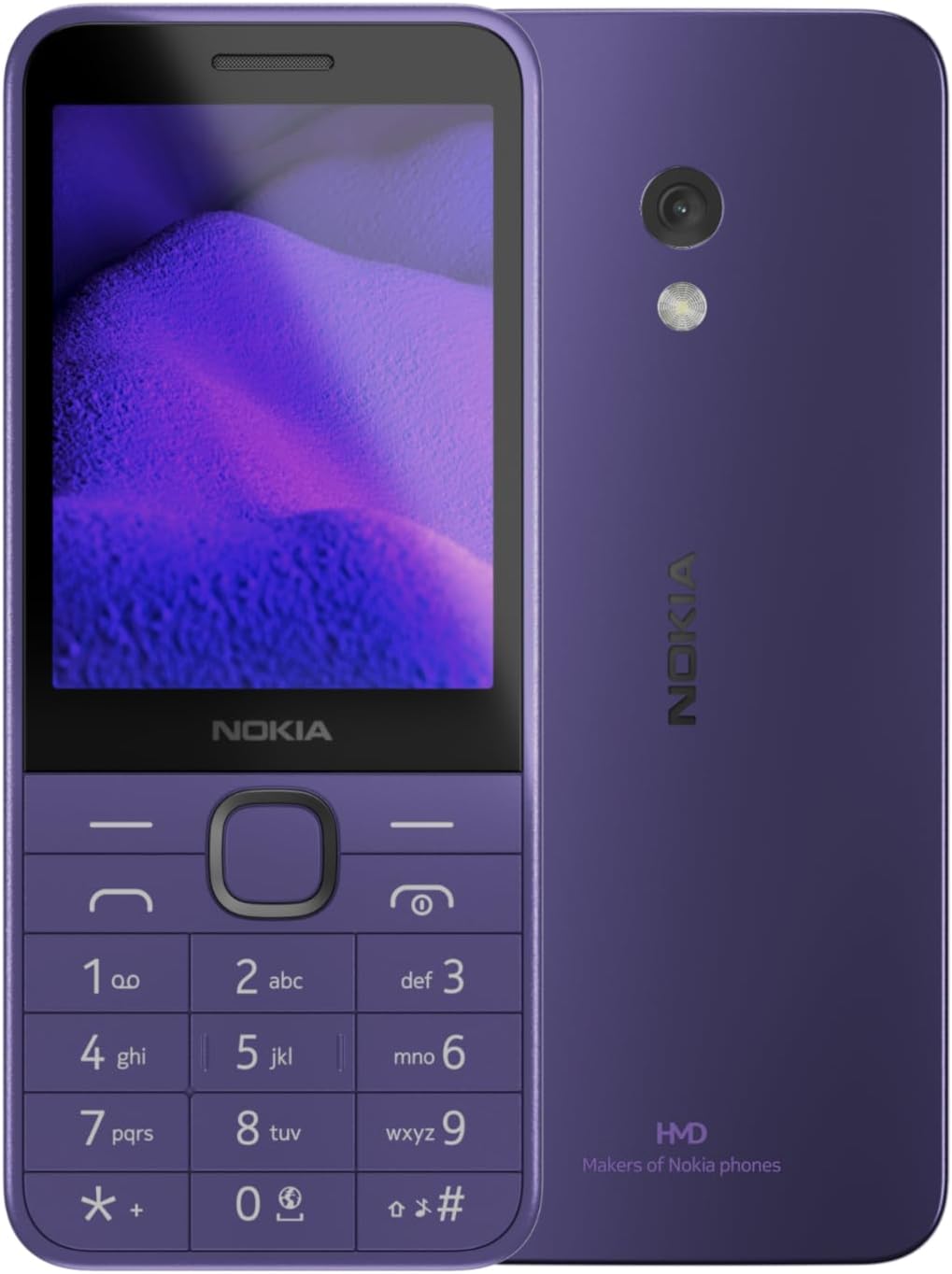 Nokia 235 4G Feature Phone with Bluetooth, MP3 Player, 2MP Camera, Snake and Long Battery Life - Purple