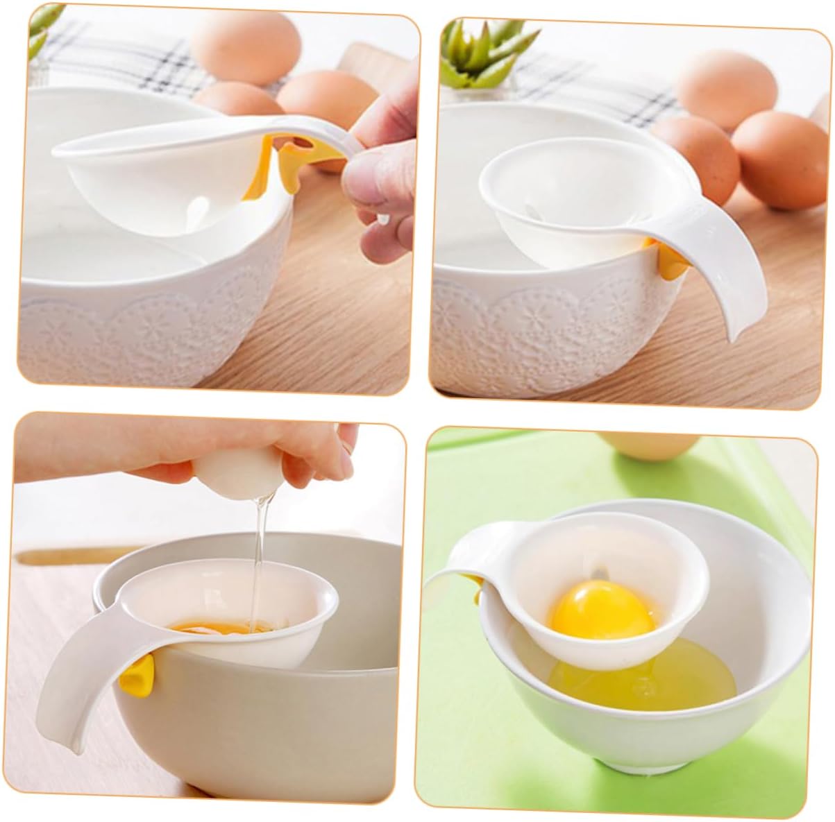 2pcs Plastic Egg White and Yolk Separator Tool for Baking