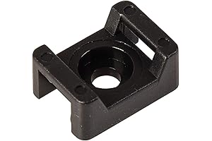 100 Pack Black Screw Saddle Mounts Heavy Duty Zip Tie Anchors