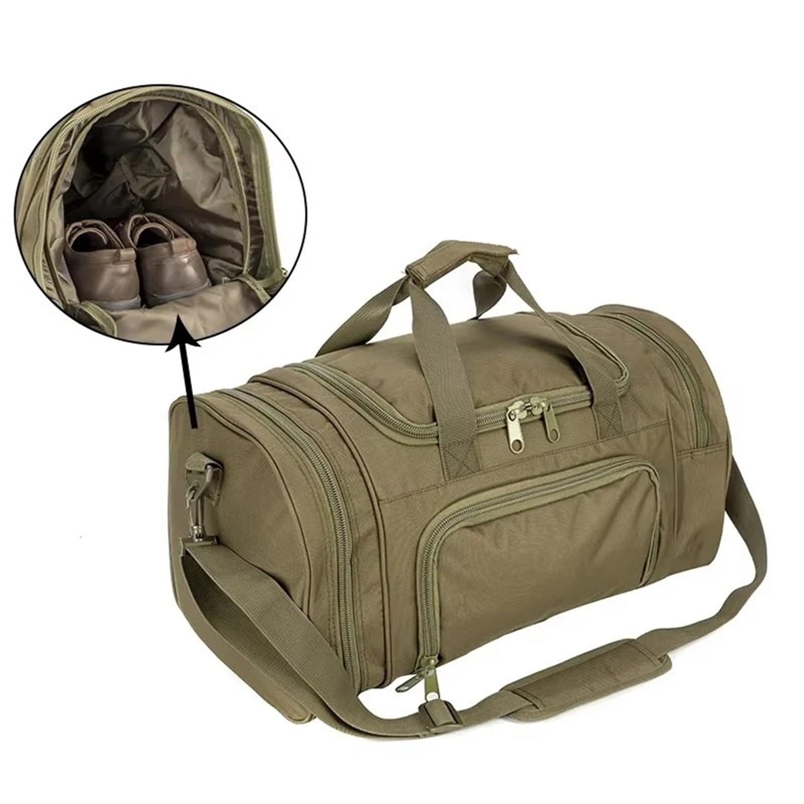 Borsone Palestra Borsa da viaggio 40 litri esterno for uomo Borse sportive trekking for escursionismo in palestra for il fine settimana con scomparto for scarpe(Grey)