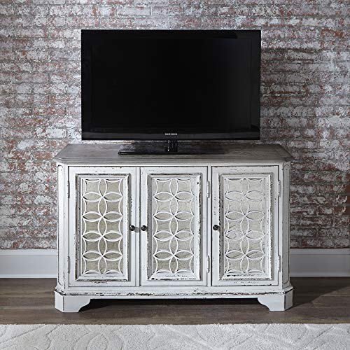 Liberty Furniture Industries Magnolia Manor TV Console, W51 x D18 x H32, White