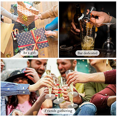 Duerer Cocktail Shaker Set, 11-Piece Stainless Steel Bartender Kit with Bamboo Stand, Perfect Home Bar Tool for Christmas Gift