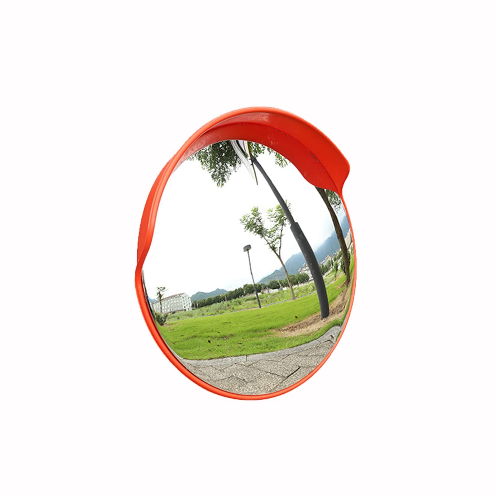 Specchio Convesso Traffico Specchio Grandangolare Da Strada,Stradale Specchio Sorveglianza Punto Cieco,con Accessori Hardware Di Montaggio,per La Stradale E La Sicurezza Negozio,Nero,60cm/23.6in - Foto 6