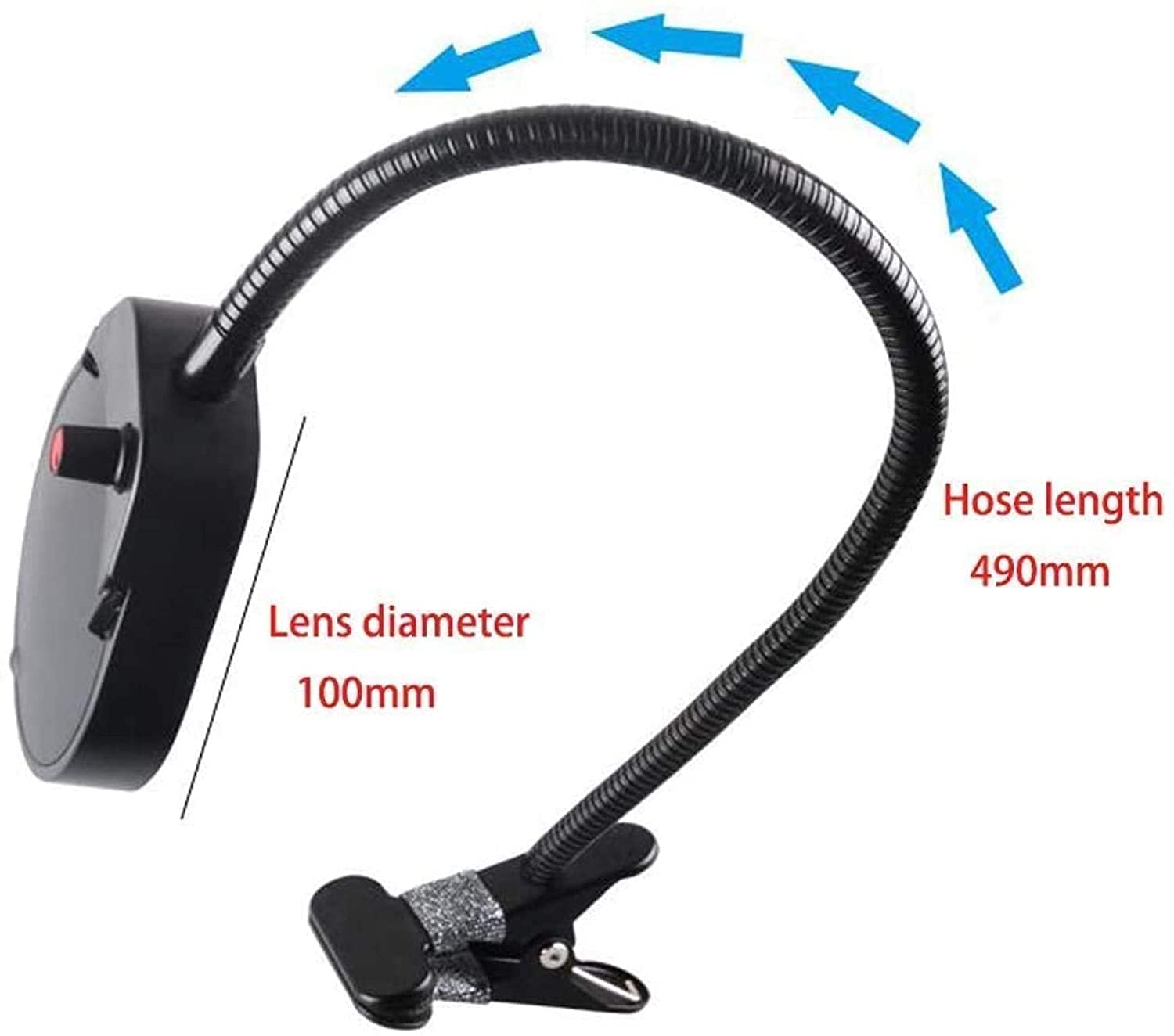 Lámpara de Abrazadera de Lupa 3X 10X con 26 Luces LED, Brazo Giratorio Ajustable Regulable, Mesa de luz de Utilidad, Lupa iluminada para Lectura, Manualidades, reparación, Lupa, Blanco Safehappy
