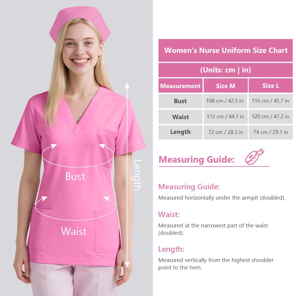 AUYAO Uniformes Sanitarios Mujer Hombre Pijama Sanitario Ropa de Trabajo