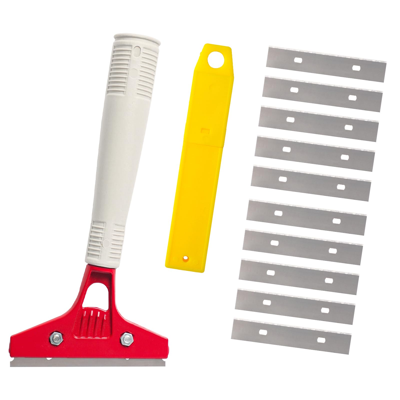 Razor Blade Scraper, Red Color Wallpaper Remover, Adhesive Removal Multi-Purpose Paint Scraper for Scraping Labels, Decals, Stickers, Caulk, Paint