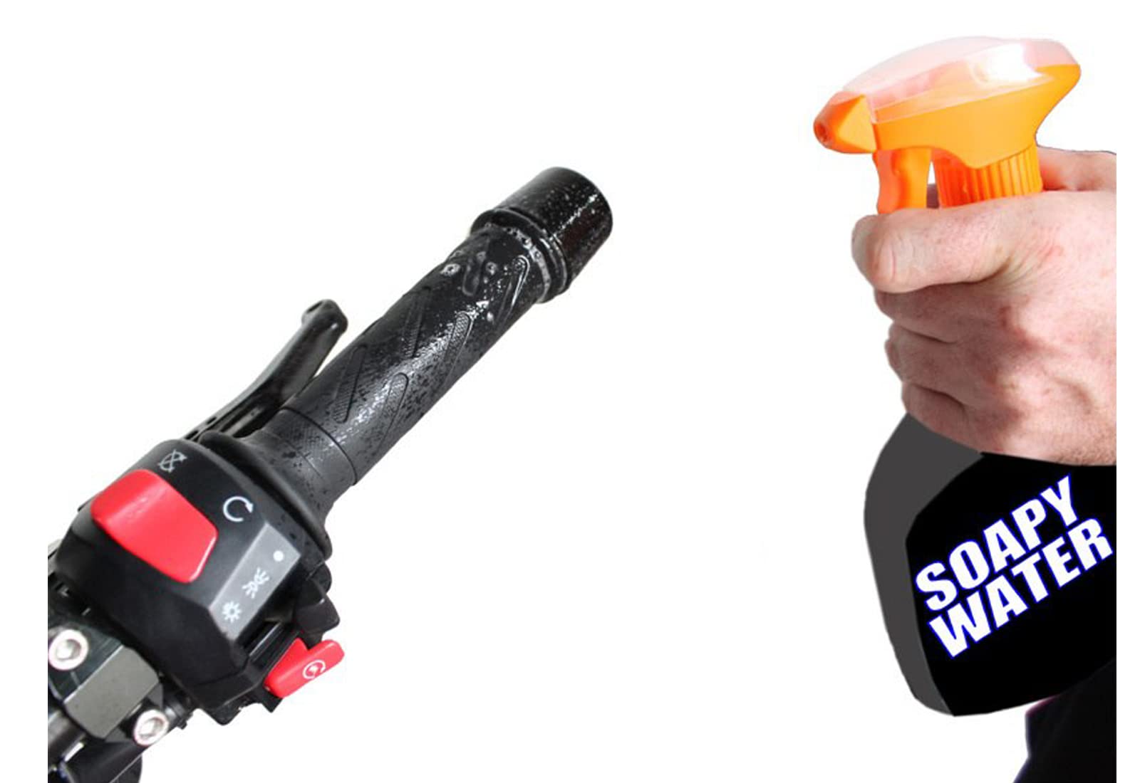 Alchemy Parts Fundas cómodas de espuma para motocicleta, con agarre suave para BMW, Suzuki, Yamaha, Triumph, antivibración, comodidad