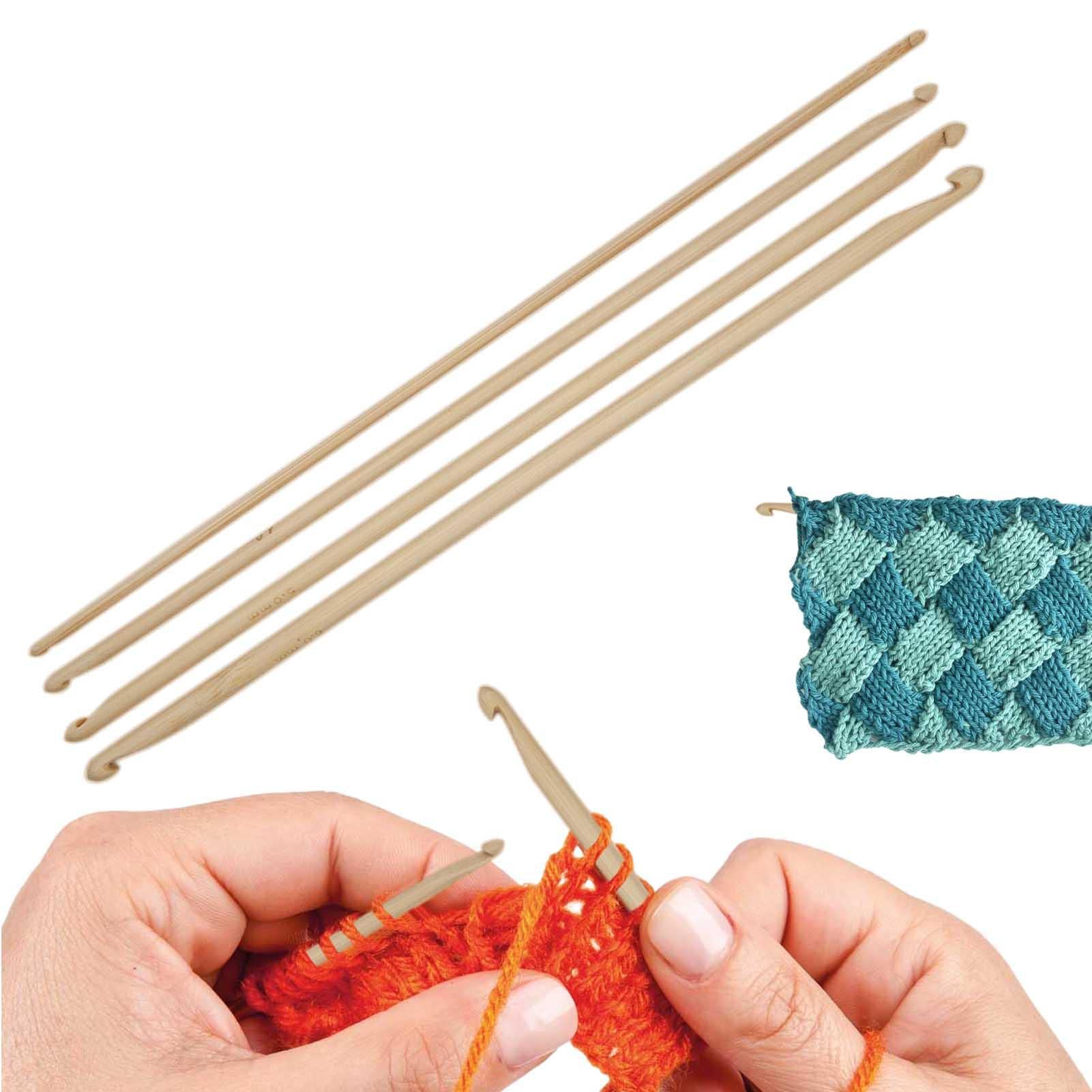 Keloc A Double End Crochet Hook - Double End Knitting Needles Weave Craft Hook | Knit Crochet Hooks Weave Craft Diy Hand Made Crochet Needles Set