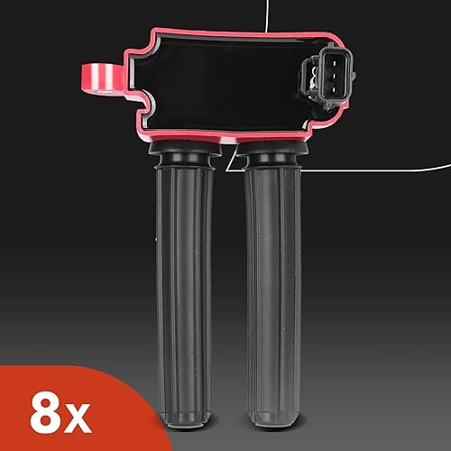 Miniatura 6 de A-Premium Paquete de 8 bobinas de encendido (rojo) y 16 bujías de iridio compatibles con Dodge Ram 1500 2500 3500 Durango Challenger Charger y Jeep