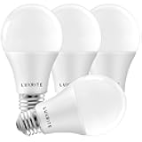 A19 LED Light Bulbs 100 Watt Equivalent Dimmable, 4000K Cool White, 1600 Lumens, Enclosed Fixture Rated, Standard LED Bulbs 15W, Energy Star, E26 Medium Base - Indoor and Outdoor (4 Pack)