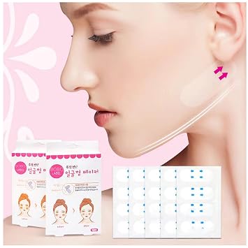 Invisible facial lifting tape Instant facial lift V-shaped face tape Facial lifting tape for wrinkled skin v shape face lift jowls tightening smile line patches neck wrinkle patches 100P