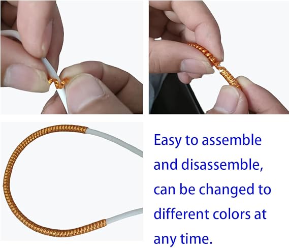 16 Pcs Cochlear Implant Cable Wrap Colorful Twist Protector Helps Protect and Strengthen Wires, Enhance Service Life, Make Beautiful