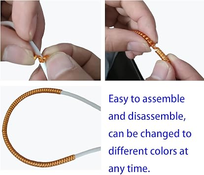 16 Pcs Cochlear Implant Cable Wrap Colorful Twist Protector Helps Protect and Strengthen Wires, Enhance Service Life, Make Beautiful
