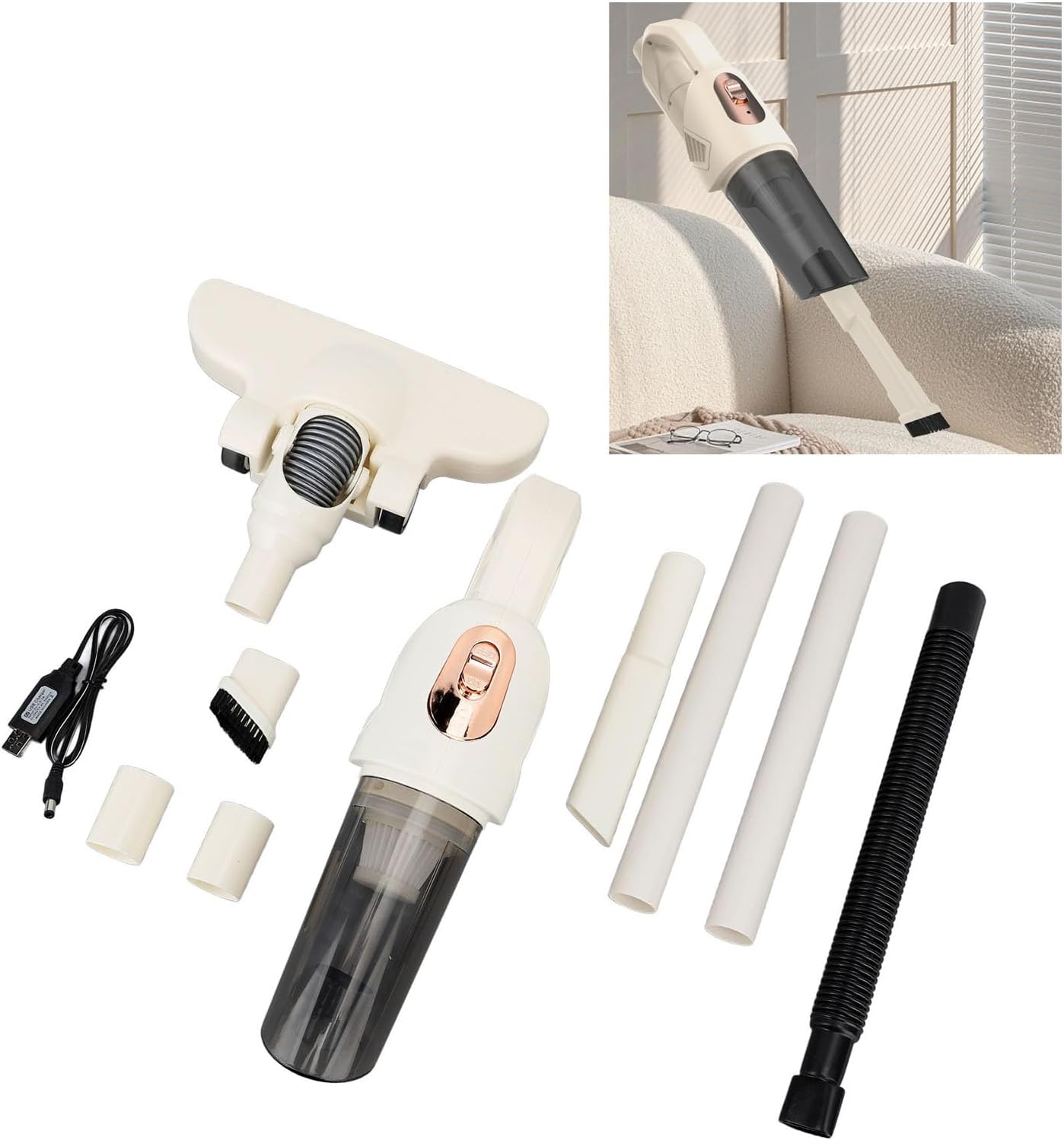Cordless Vacuum Cleaner, Stick Handheld Vacuum Cordless Powerful Suction Washable Filter Car Vacuum Cleaner for Household Keyboard