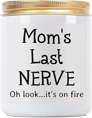 Mothers Day Gifts for Mom from Daughter, Son - Funny Birthday Gifts for Mom from Daughter, Christmas Thanksgiving Gifts for Mom, Best Mom Gifts, Lavender Scented Candles-Moms Last Nerve