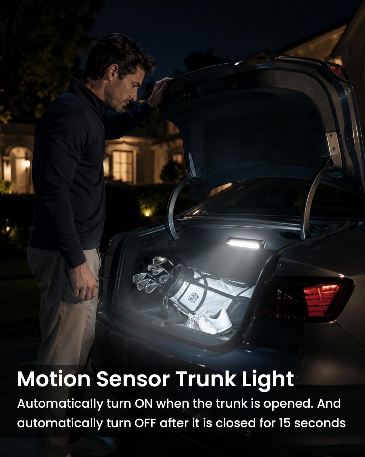 Truck Interior Lights,Car Trunk Lights Wireless for RV Interior Lighting,1500mAh Rechargeable Motion Sensor Light Magnetic,2 Modes Truck Roof Ceiling Light for Pickup Camper RV Van,2 Pack