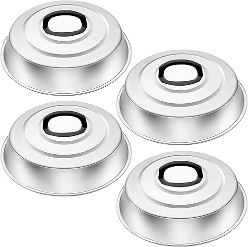 AIKWI - Cúpula redonda de 4 piezas para fundición de quesos de 12 pulgadas, accesorios de parrilla para Blackstone, cubierta de acero inoxidable