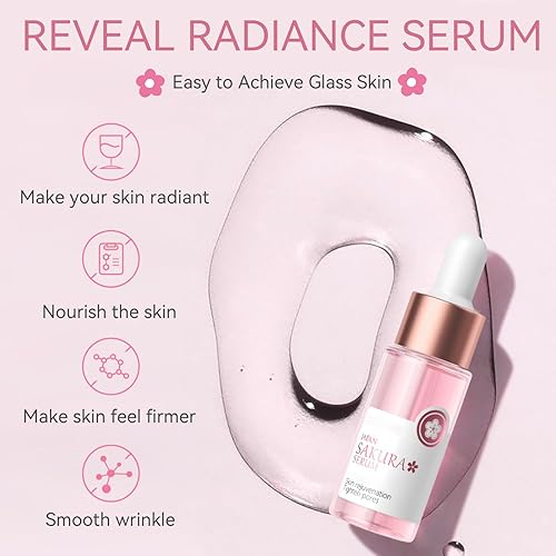 Miniatura 3 de Sakura - Set de cuidado de la piel para adolescentes de 10 a 12 años, hidratante, kit facial de tamaño de viaje para mujeres con limpiador, suero,