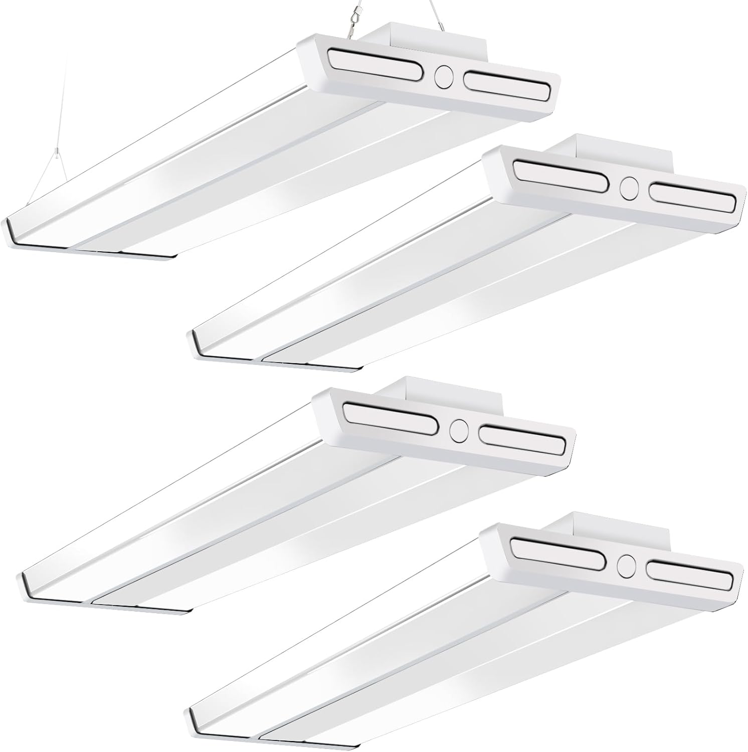 Lightdot 2Pack 2FT LED High Bay Shop Lights,200W 28000LM (Eqv. 800W MH/HPS), 5000K,100-277V Driver Equipped, Diamond Diffusion Linear Hanging Lights for Warehouse/Workshop/Factory, 5-Year Warranty