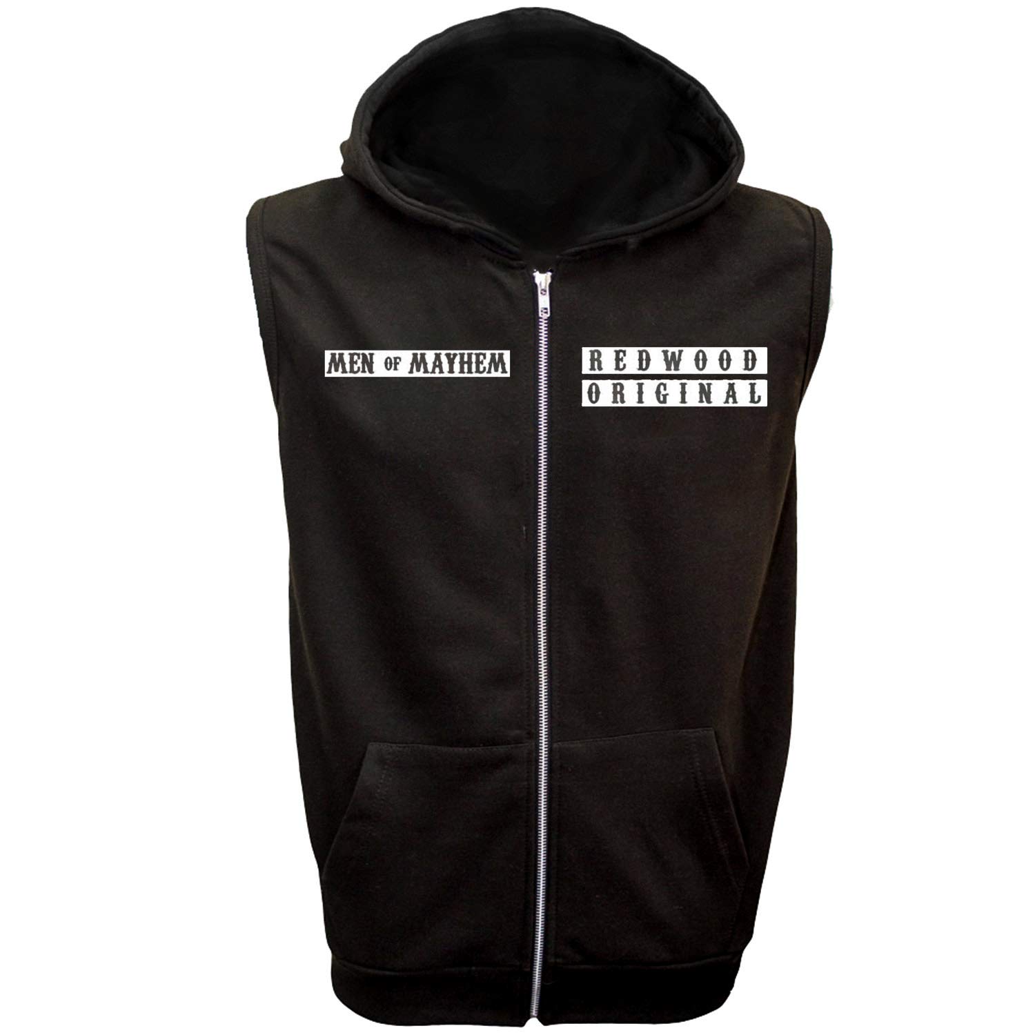 DPX-1 Sons Of Anarchy Sleevless Hoodie (S-2XL) Hooded Top Redwood Original Samcro (Large) Black