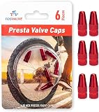 Presta Valve Cap 6 Pieces - Cycling Tire Air Valve Caps | Anodized Tire Stem Valve Caps Dust Free -