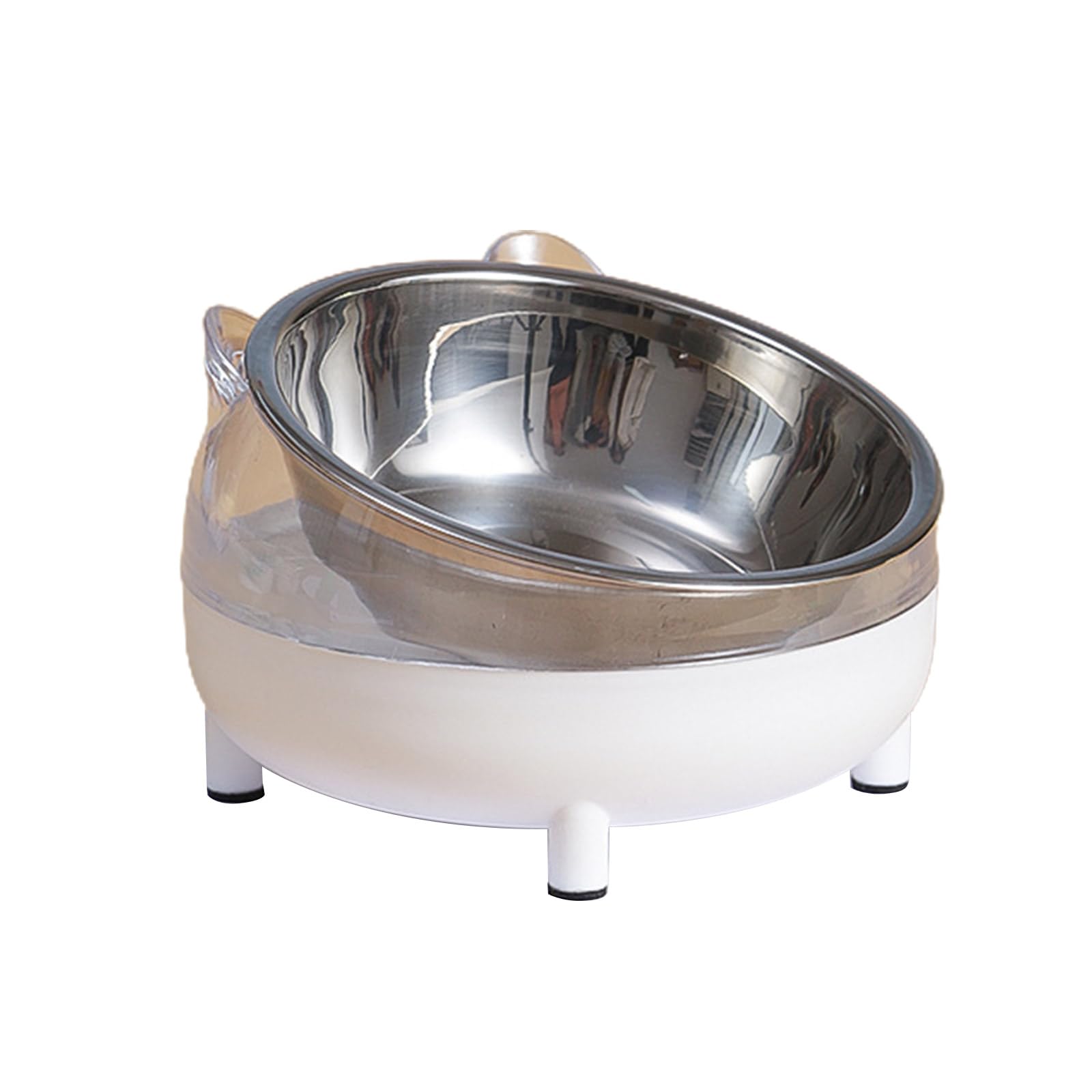 Maxtonser Cats Elevated Bowls Tilted Raised Pet Feeding Bowl with Stand for Cats and Puppy Safe Stainless Steel and Plasti