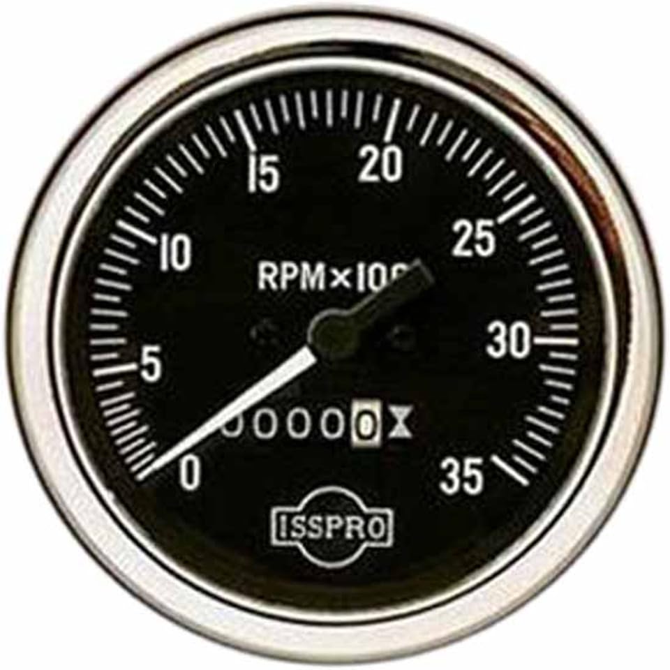3.375 Inch Mechanical Tachometer Gauge 3500 RPM with Hourmeter