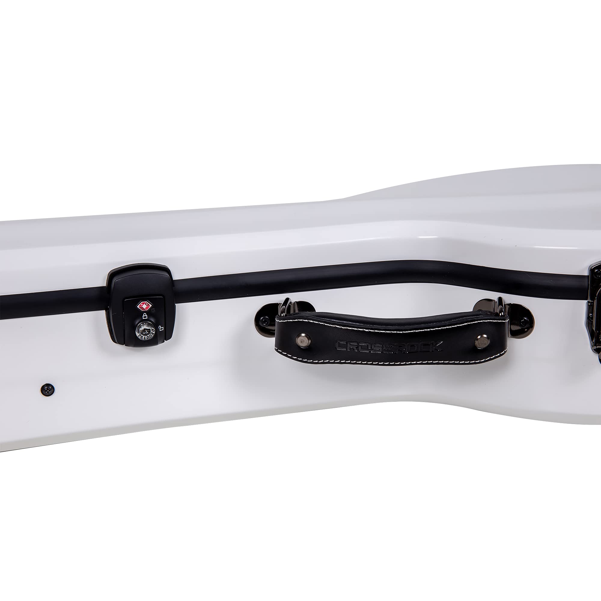 Custodia Banjo Crossrock Fibra Di Vetro - Per 5 Corde Mastertone, Bianco, Con TSA Lock