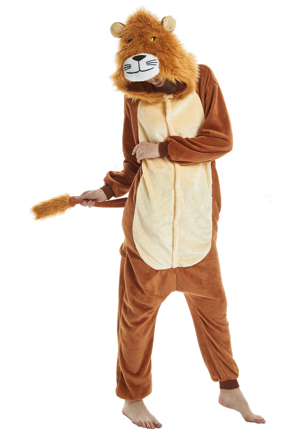 Onesie Pijamas de Animales, Unisex Adultos Pijamas Cosplay Traje Dibujos Animados Pijamas Ropa de Dormir Diaria