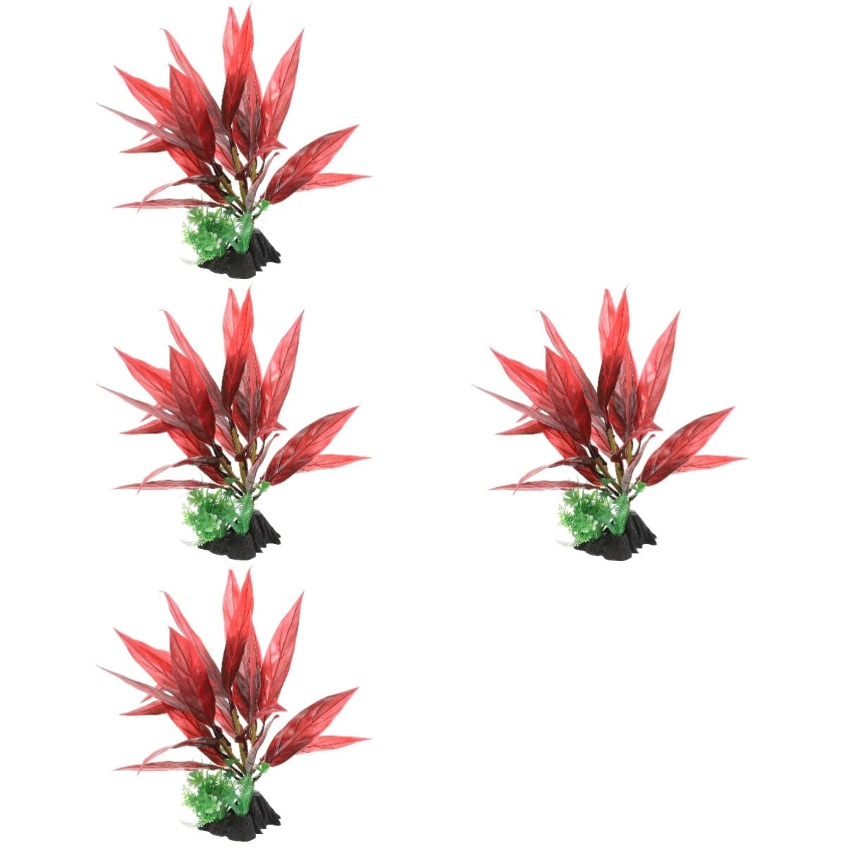 POPETPOP 4 Piezas paisajismo del Acuario Planta de Acuario doméstico decoración del del hogar Planta Artificial Adornos Plantas de flotantes Hierba del