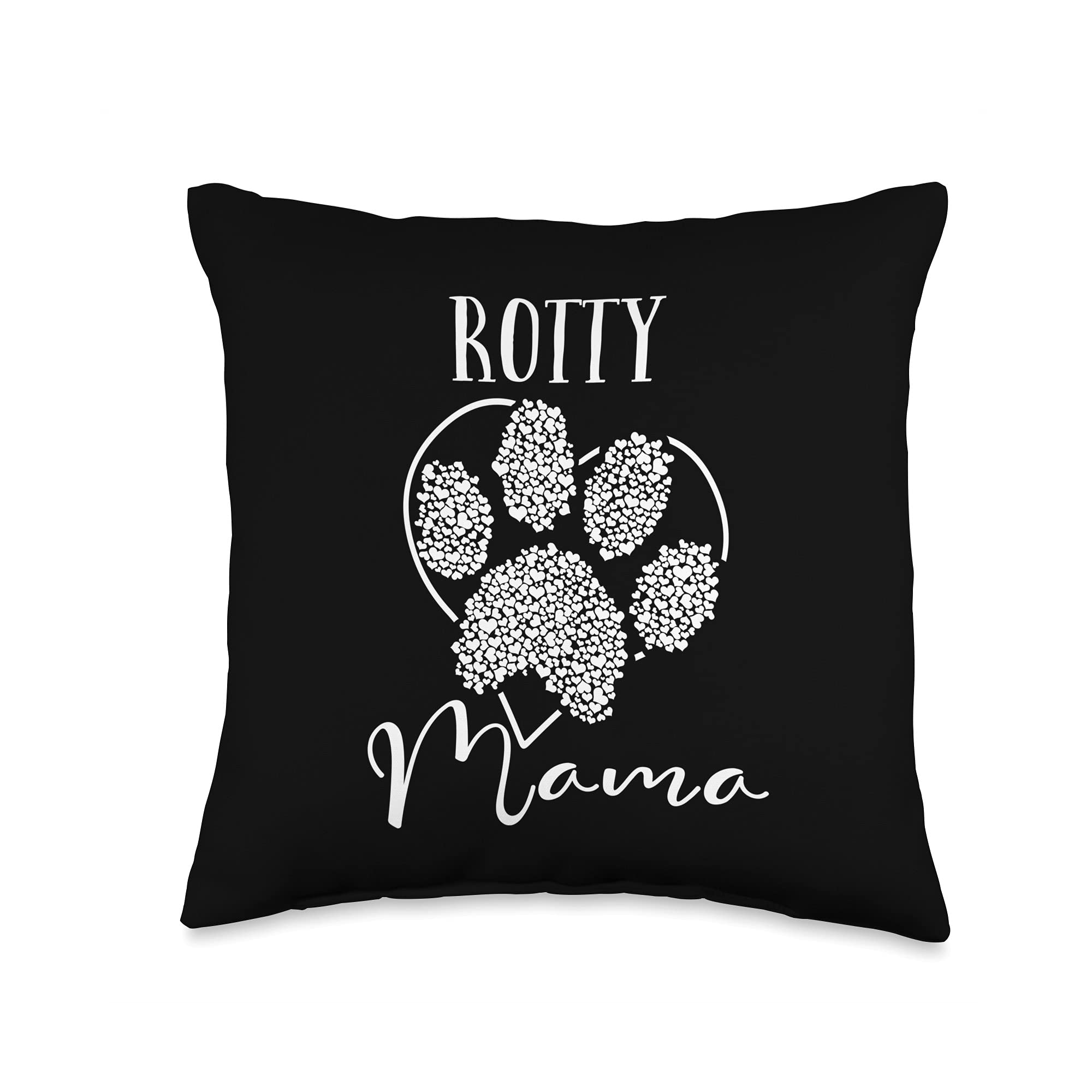 Rottweiler Gifts By Tee-Tastic Rottweiler Mama Dog Lover Rottie Owners Cute Throw Pillow, 16x16, Multicolor