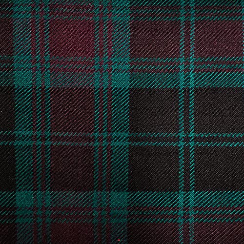 Tissu Carlow tartan pur laine vierge au mètre pour kilt irlandais et couture d'hiver