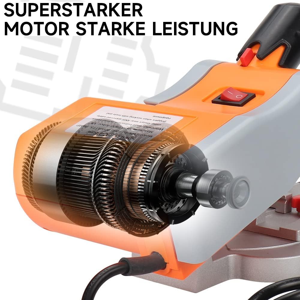 SI FANG Mini Gehrungssäge, 0–45°Kappsäge Tischsäge mit 50mm Schneidscheiben, Tischkappsäge für Schneiden von Metall Holz Kunststoff